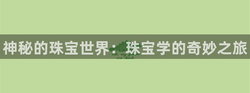 新宝5黑：神秘的珠宝世界：珠宝学的奇妙之旅